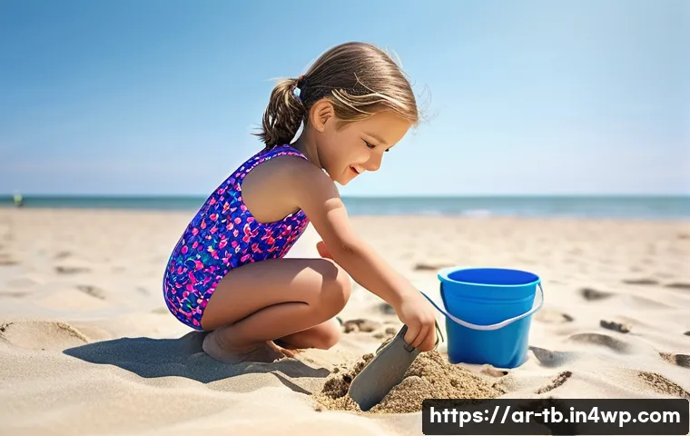 집중력 향상을 위한 일상 속 루틴 - **Prompt:** A young girl, around 7 years old, wearing a brightly colored, modest swimsuit with carto...
